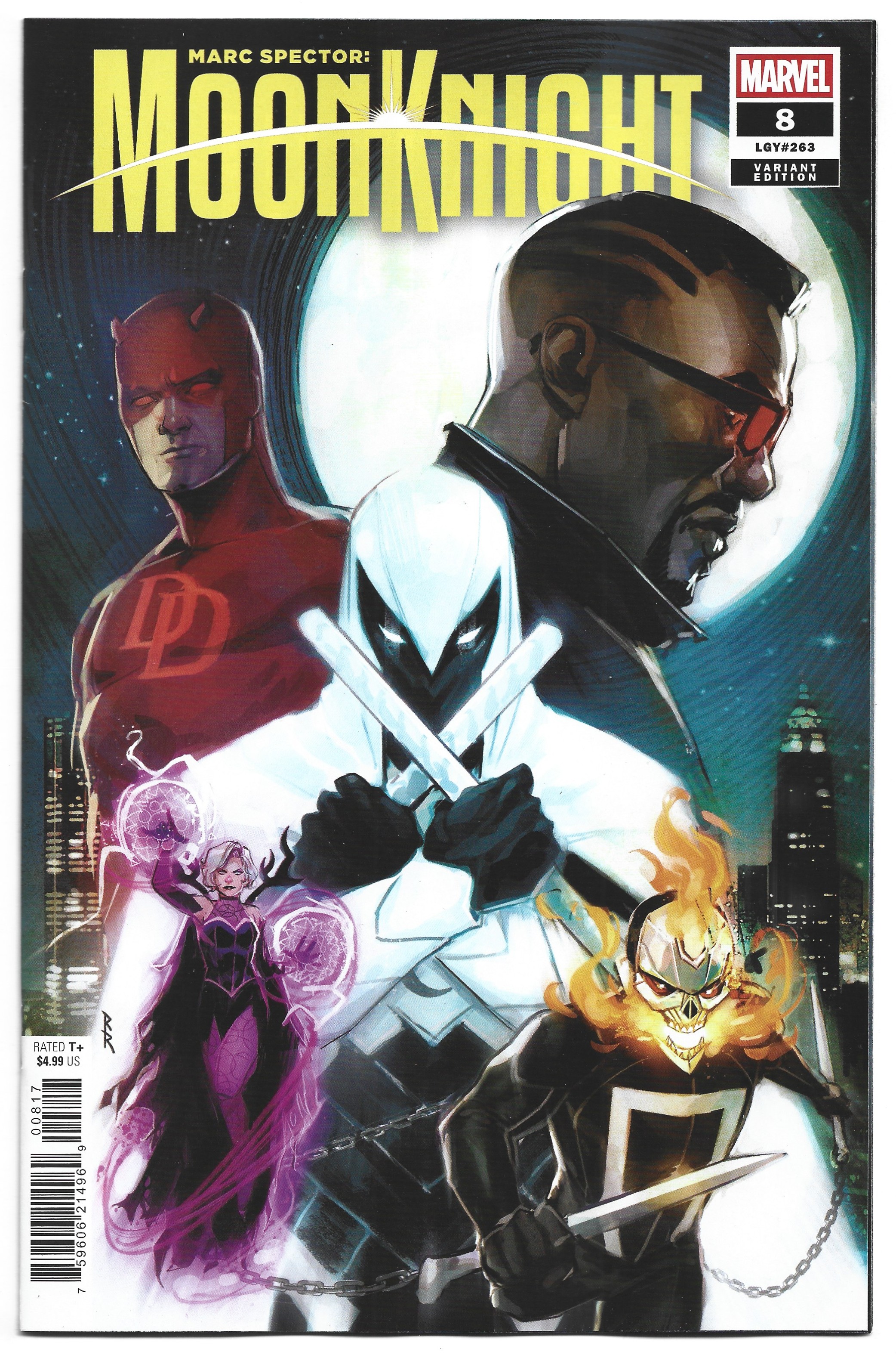 Marc Spector Moon Knight #8 1:25 Rod Reis Marvel 2026 MacKay Pramanik NM-