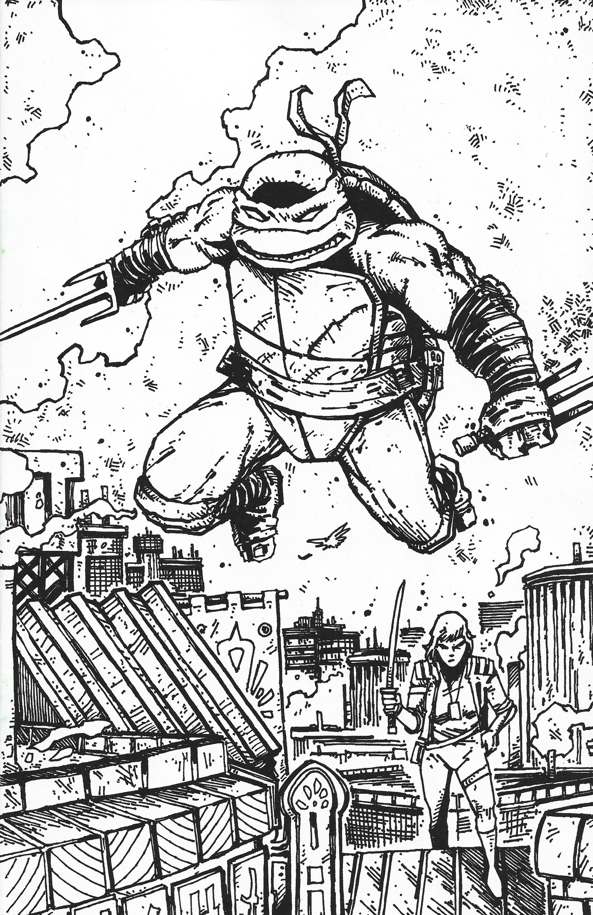 Teenage Mutant Ninja Turtles #22 1:10 Kevin Eastman B&W Virgin Variant IDW 2024