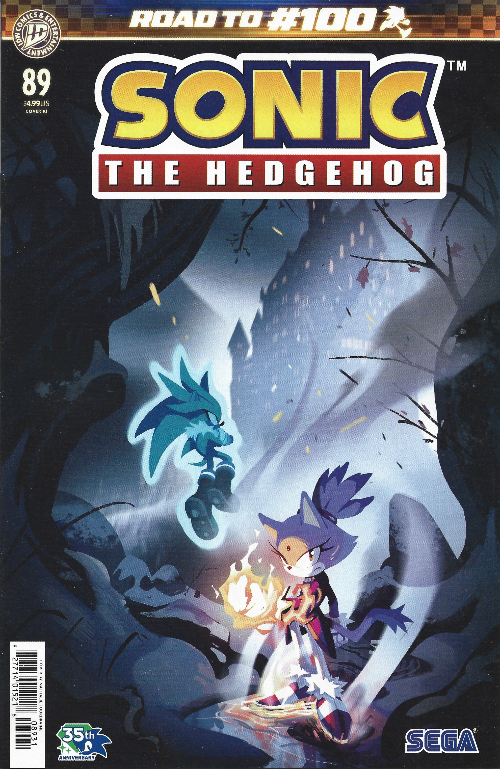 Sonic the Hedgehog #89 1:15 Nathalie Fourdraine Variant IDW 2018