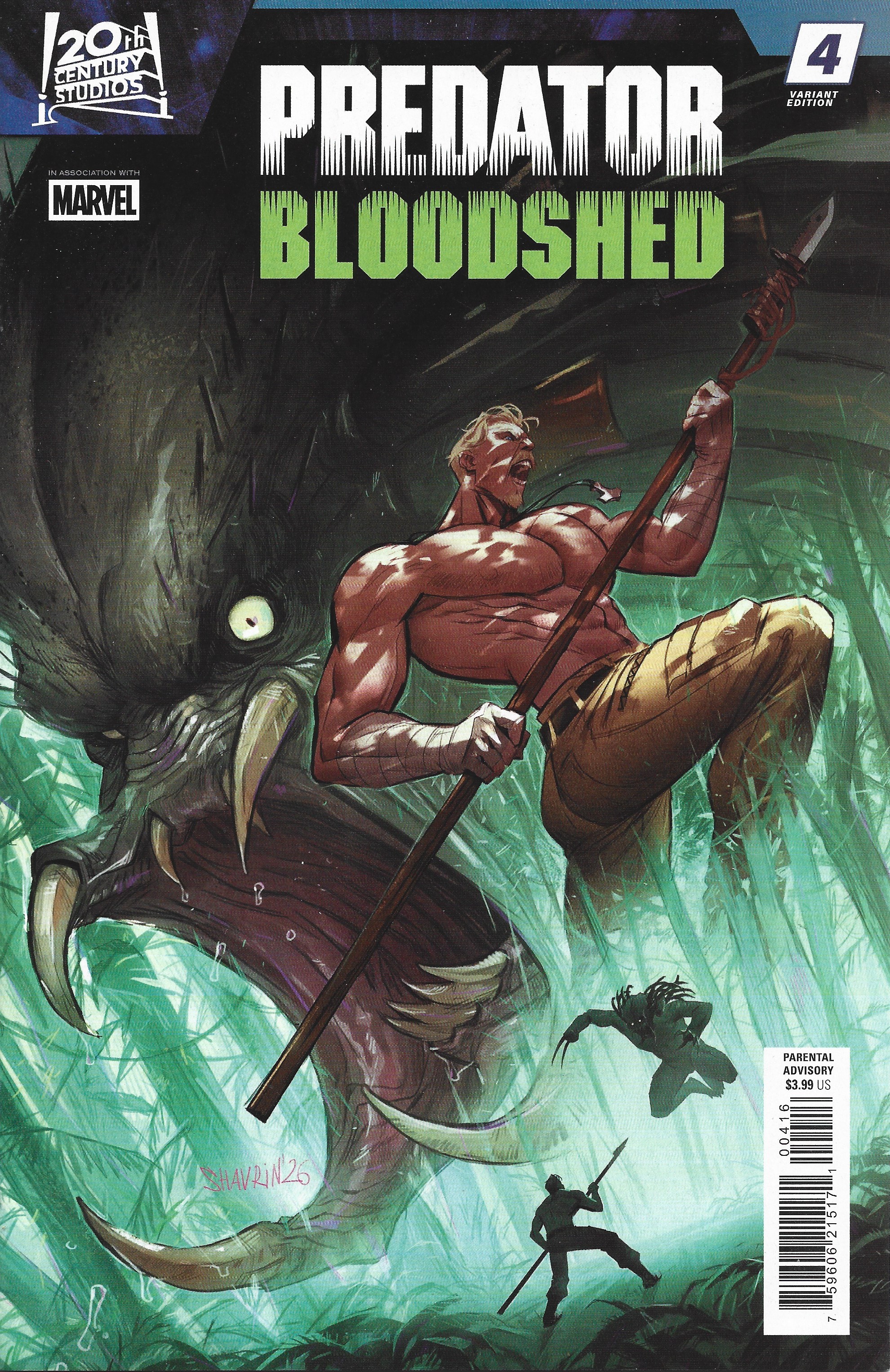 Predator Bloodshed #4 1:25 Ivan Shavrin Variant Marvel 2026 Morris