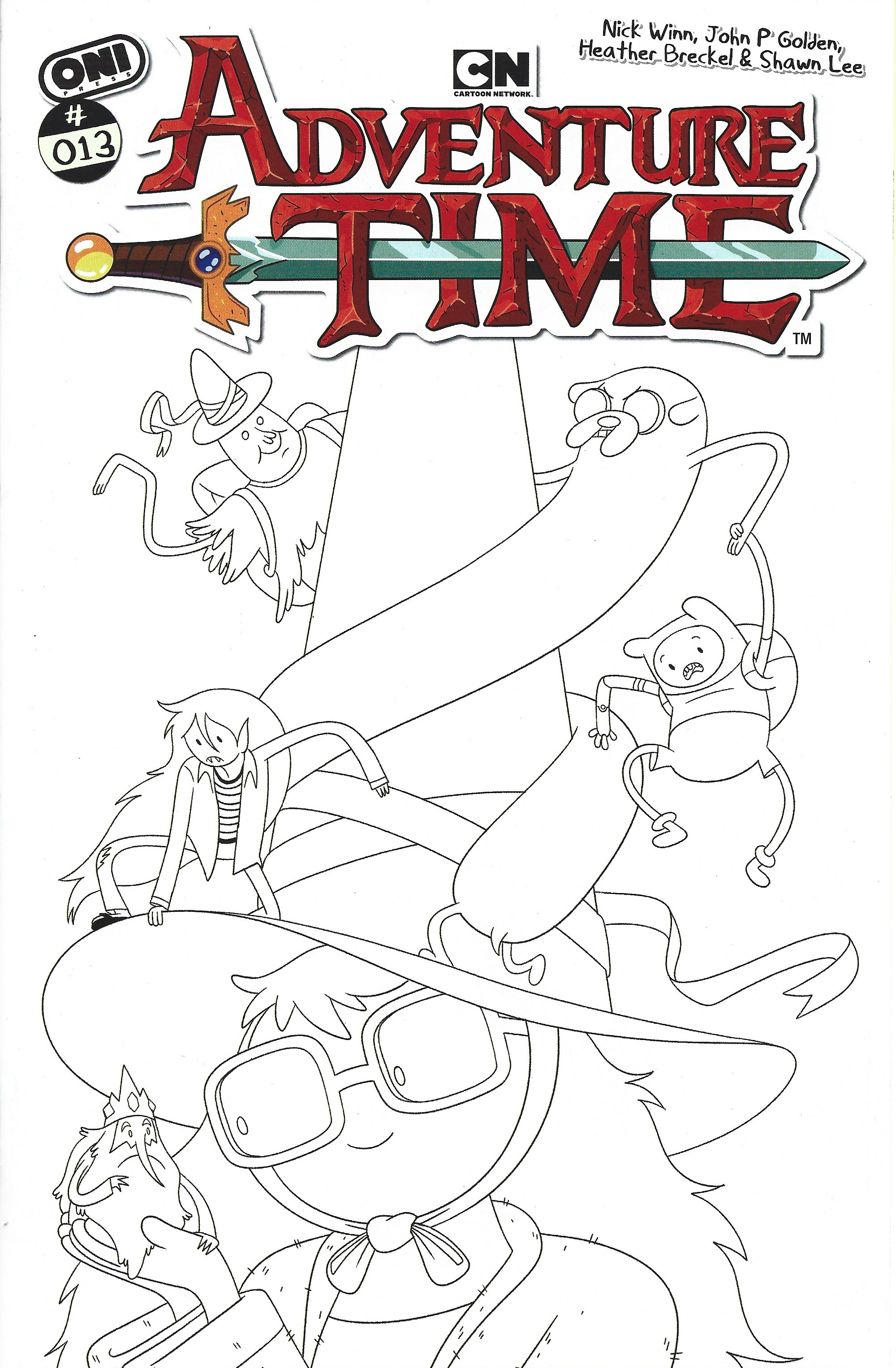 Adventure Time #13 1:20 Nick Winn B&W Variant Oni Press 2025