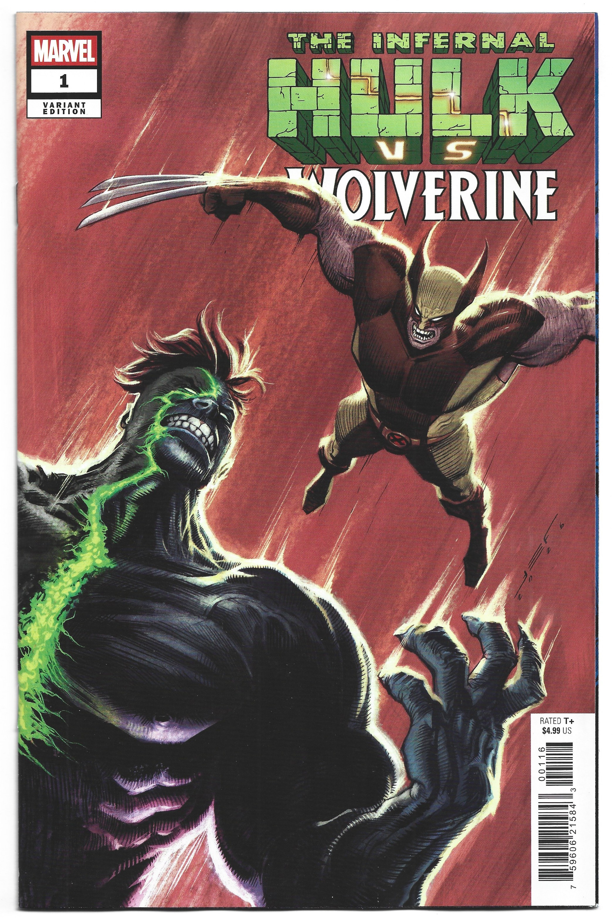 Infernal Hulk vs Wolverine #1 1:25 Juan Ferreyra Variant 2026 PK Johnson NM-