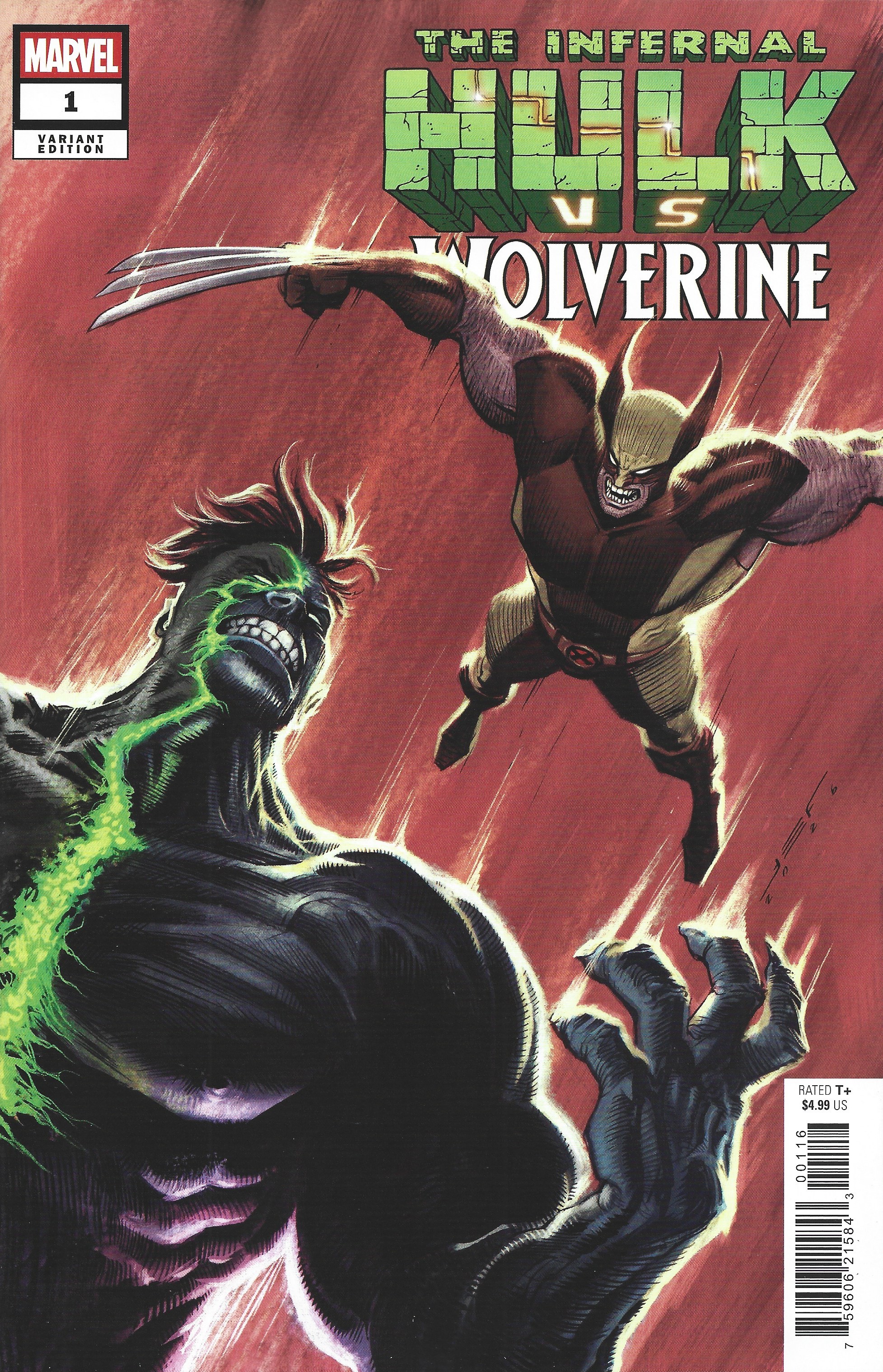 Infernal Hulk vs Wolverine #1 1:25 Juan Ferreyra Variant 2026 PK Johnson