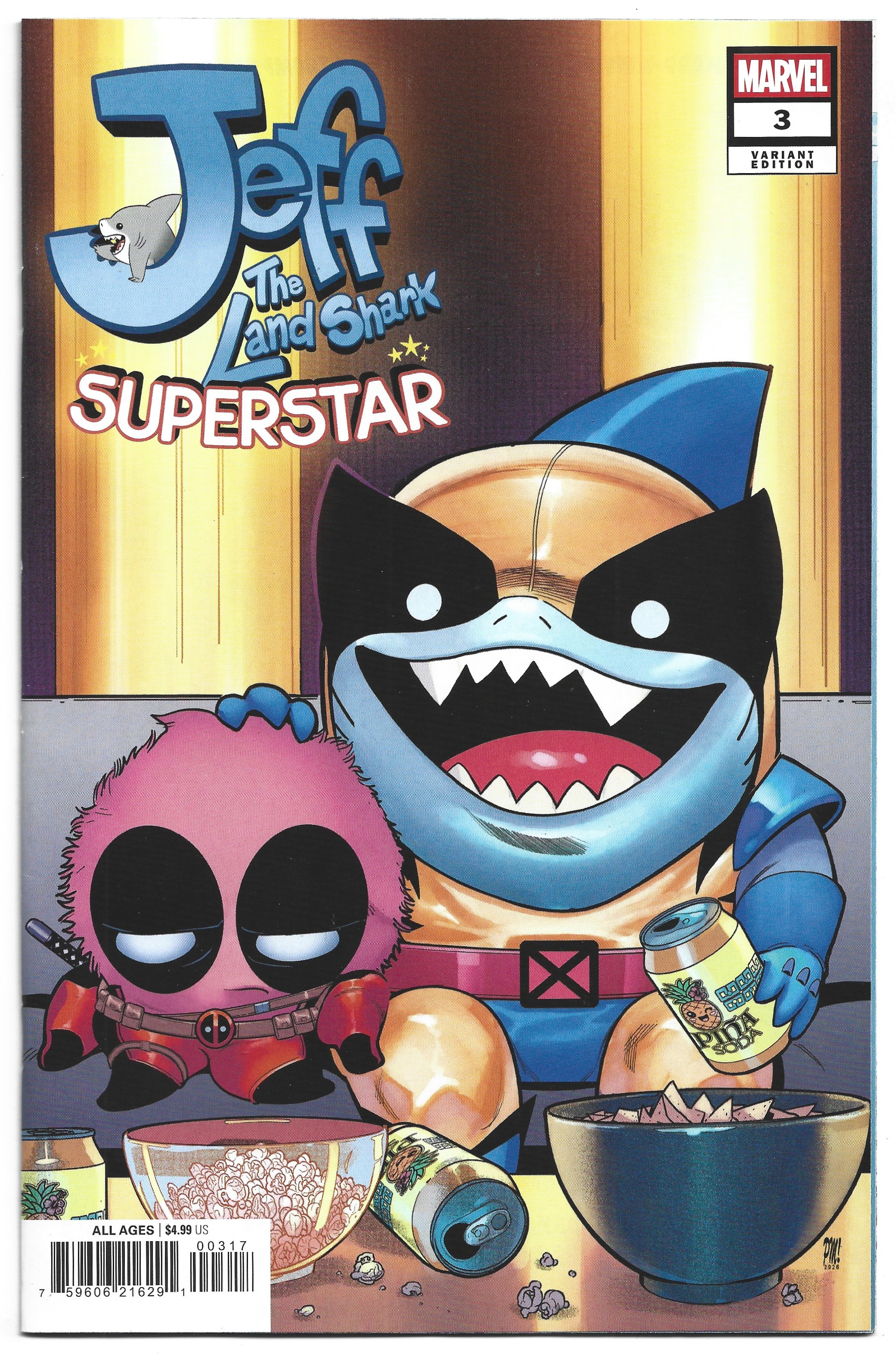 Jeff the Land Shark Superstar #3 1:25 Paco Medina Variant Marvel 2026 VF/NM