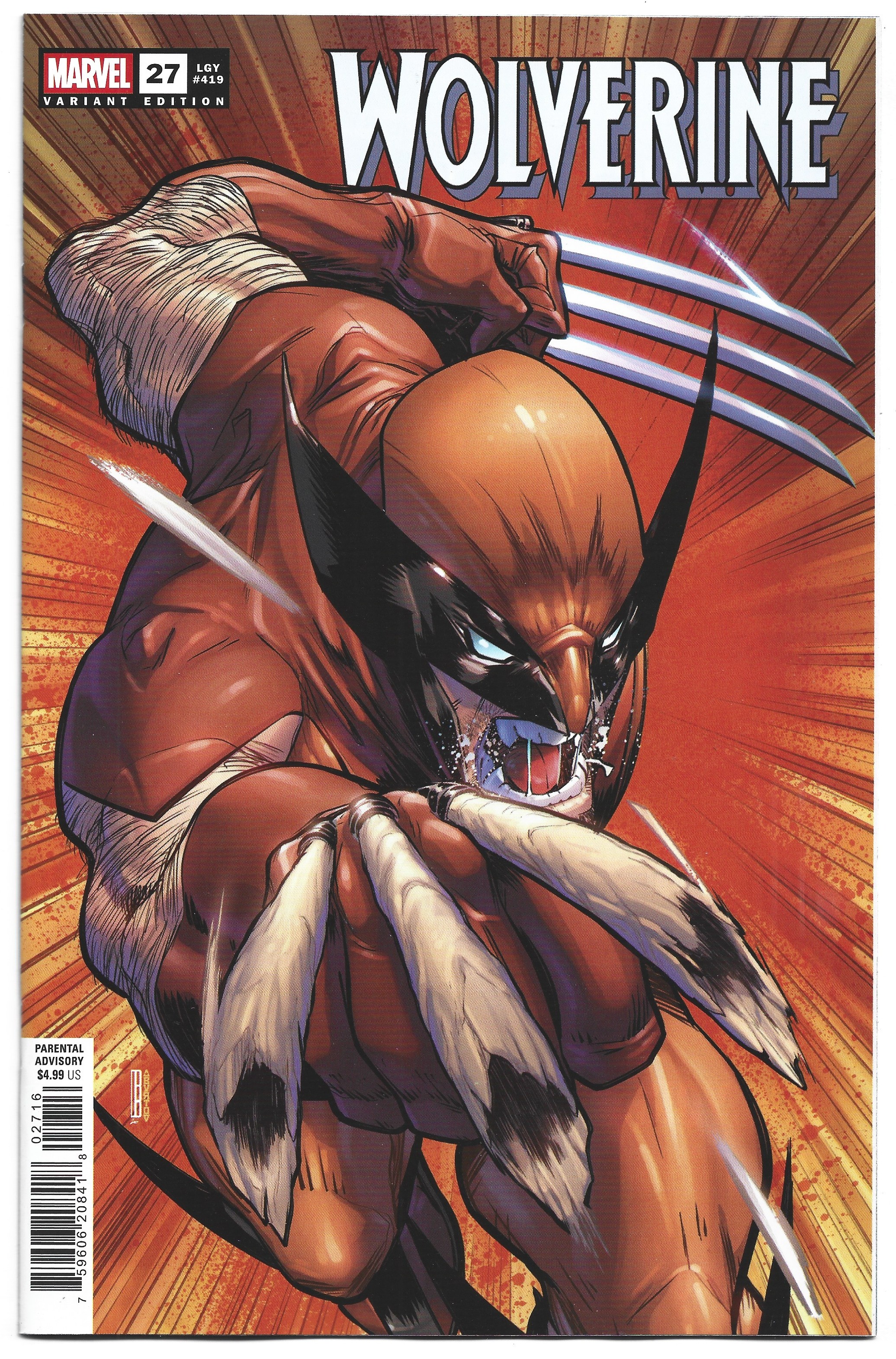 Wolverine #27 1:25 David Baldeon Variant Marvel 2024 Saladin Ahmed NM-