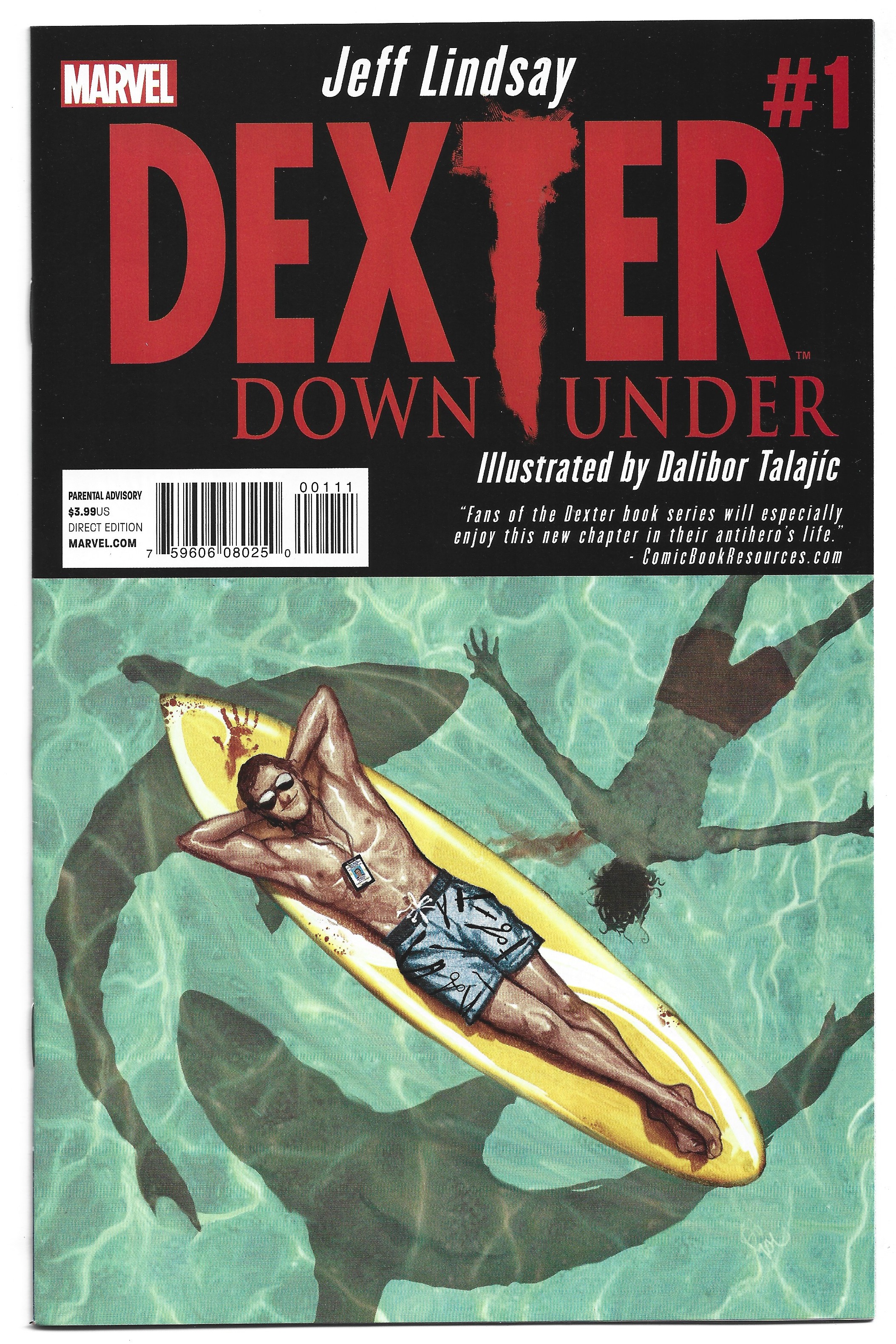 Dexter Down Under #1 Mike Del Mundo A Cover Jeff Lindsay Marvel 2014 NM-