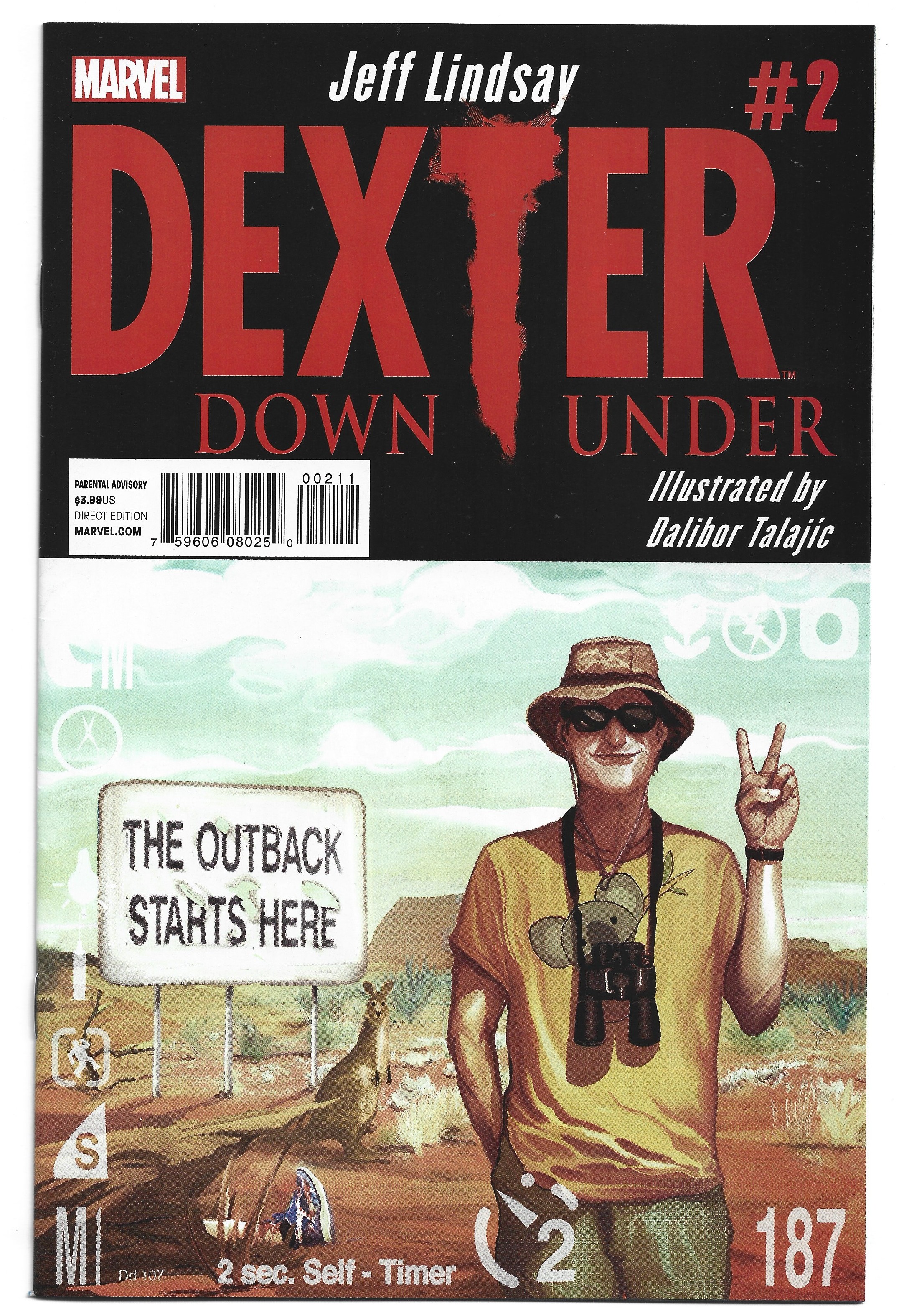 Dexter Down Under #2 Mike Del Mundo A Cover Jeff Lindsay Marvel 2014 NM-
