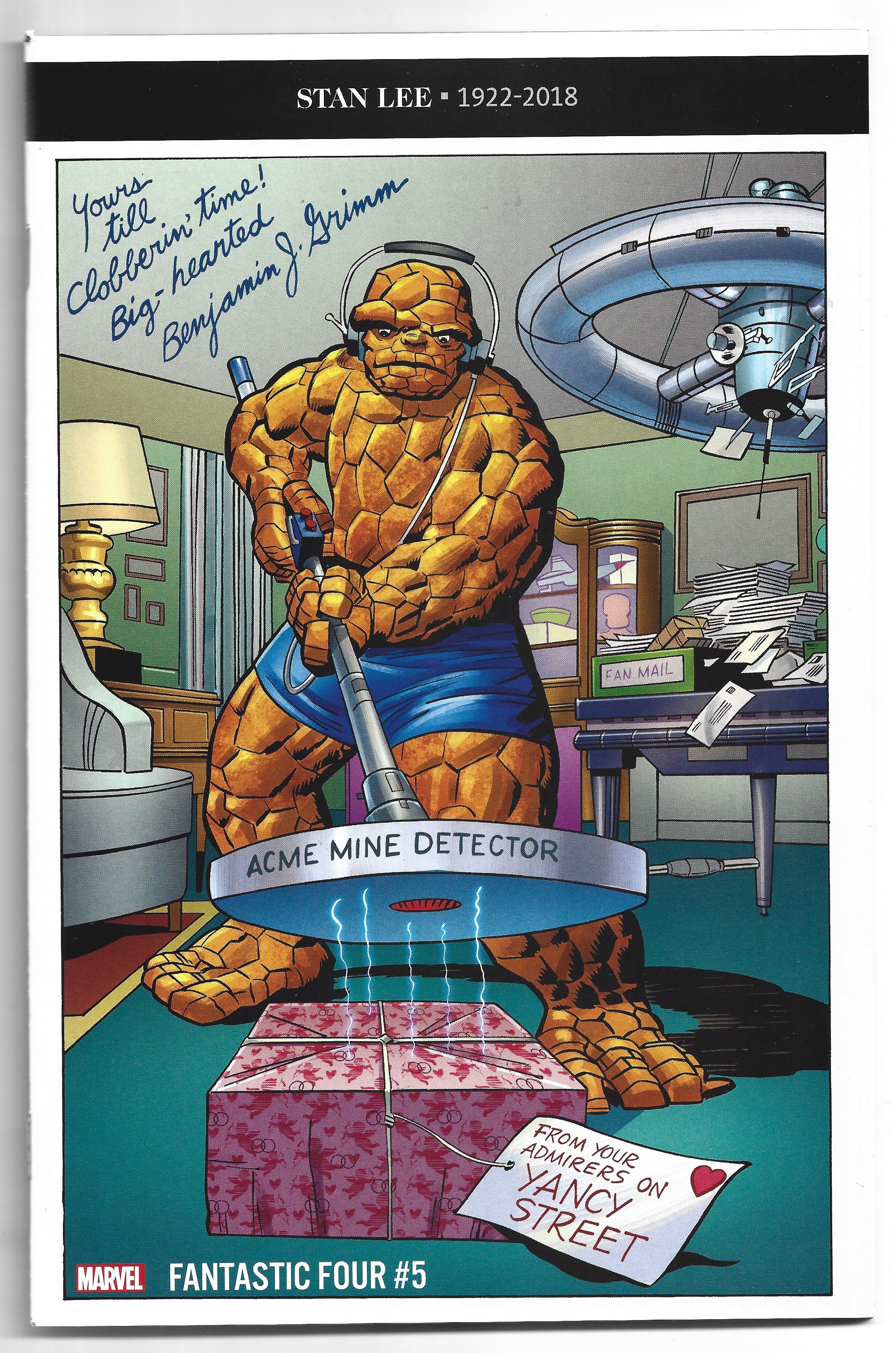 Fantastic Four #5 1:500 Jack Kirby Thing Remastered Variant Marvel 2018 VF/NM