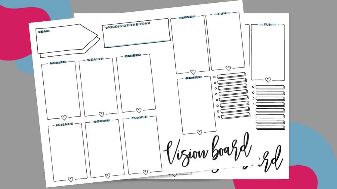 free mini vision board template ultimate printables