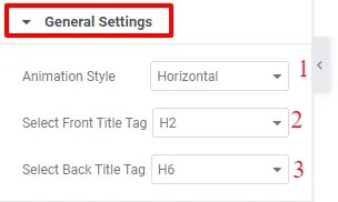 main setting for product slider