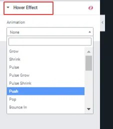 hover set it on slider animation