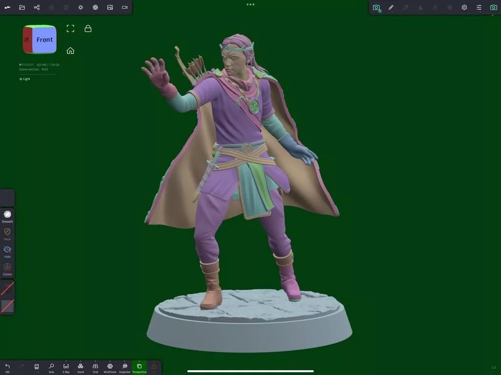 D&D custom model- 32mm Elvish Archer 12 Nomad Sculpt - Dungeons&Dragons Elvish Archer