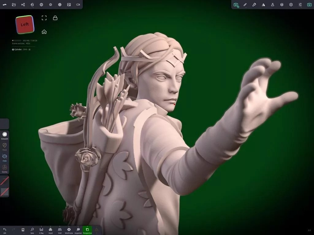 D&D custom model- 32mm Elvish Archer 17 Nomad Sculpt - Dungeons&Dragons Elvish Archer
