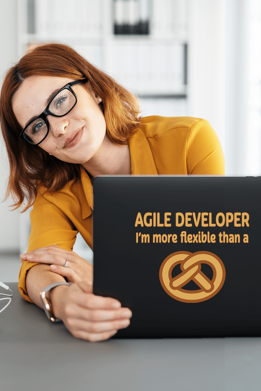 Laptop Skin. “Agile Developer. I’m more flexible than a…” Are you an extreme, iterative, incremental developer? Let everyone know you’re a flexible team player—with a “twisted” sense of humor. Celebrate your agility.