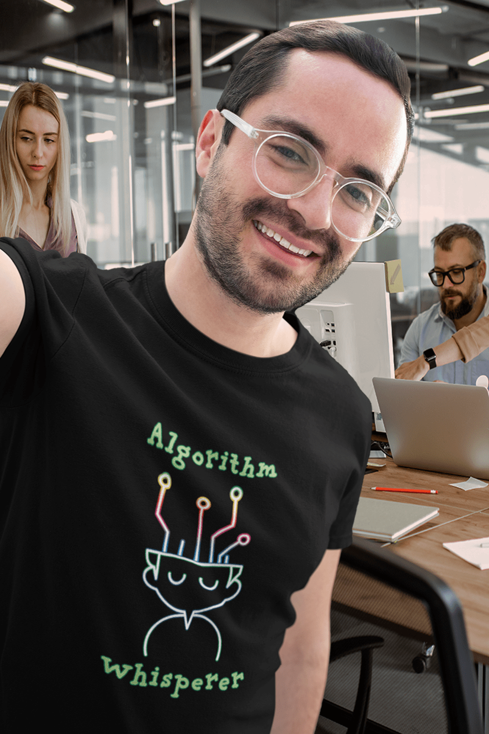 T Shirt. “Algorithm Whisperer.” Have you perfected the science and art of making algorithms bend to your will? Do you have the magic touch with big data? Let everyone know you have the skill.