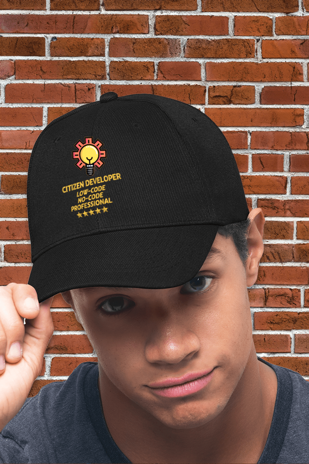 Hat. “Citizen Developer. Low-Code, No-Code Professional.” Are you at the forefront of the low-code, no-code revolution? Let everyone know you are a “five-star low/no-coder pro.”