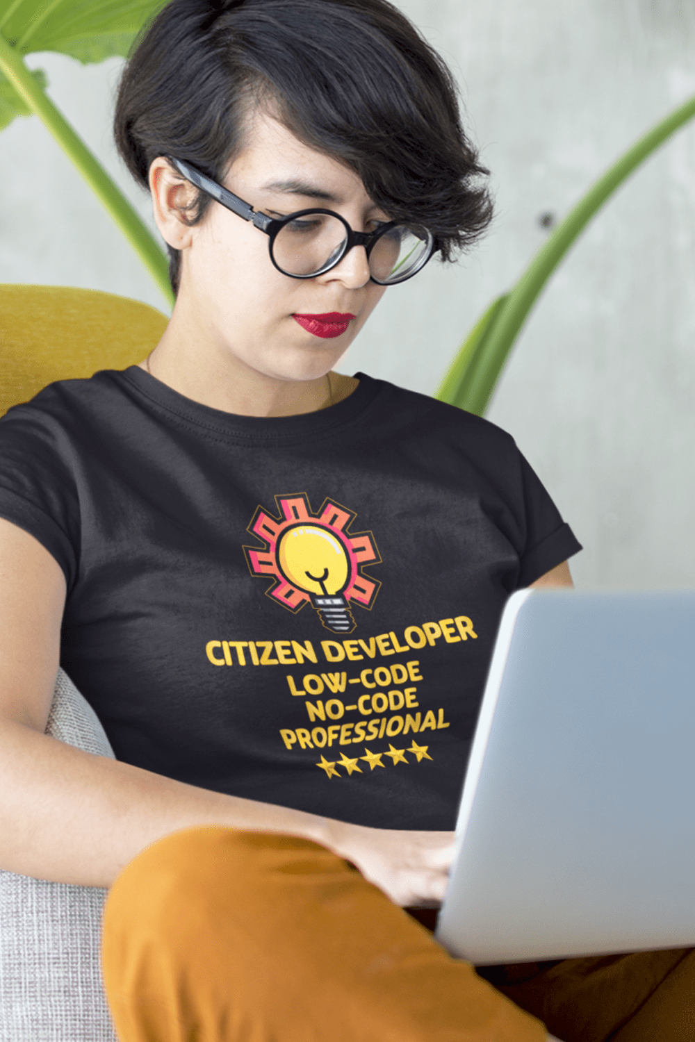 T Shirt. “Citizen Developer. Low-Code, No-Code Professional.” Are you at the forefront of the low-code, no-code revolution? Let everyone know you are a “five-star low/no-coder pro.”