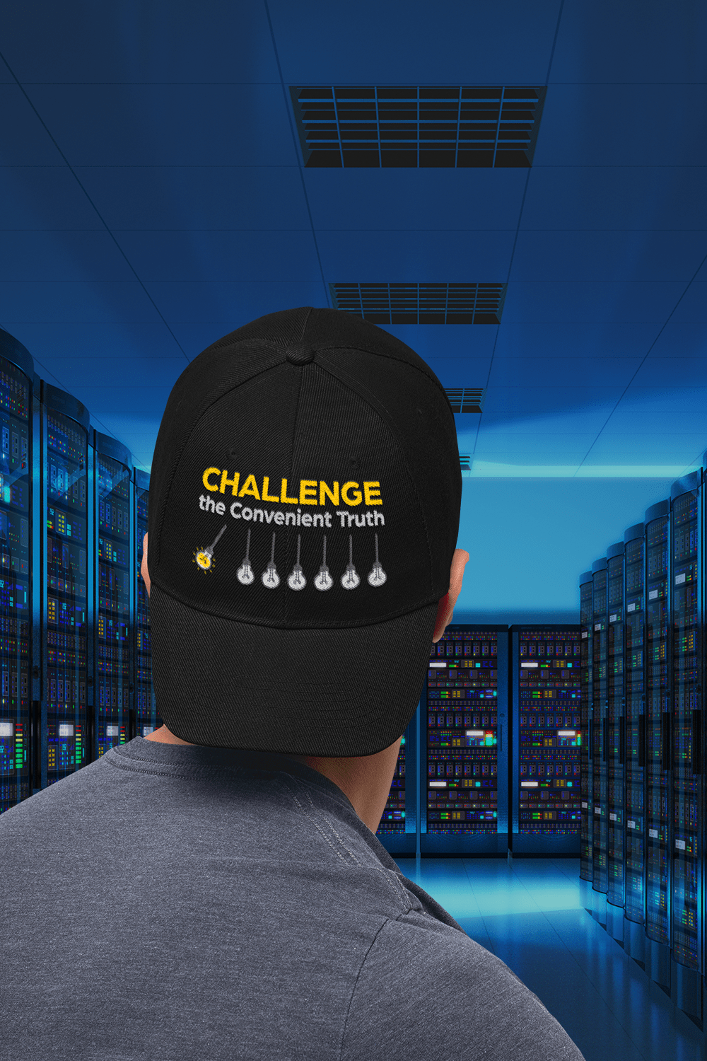 Cap. “Challenge the convenient truth.” Let everyone know you take exception to—call into question—facts that provide people with a feeling of comfort by implying that a change is not possible. “I can’t do anything about it” doesn’t cut it.