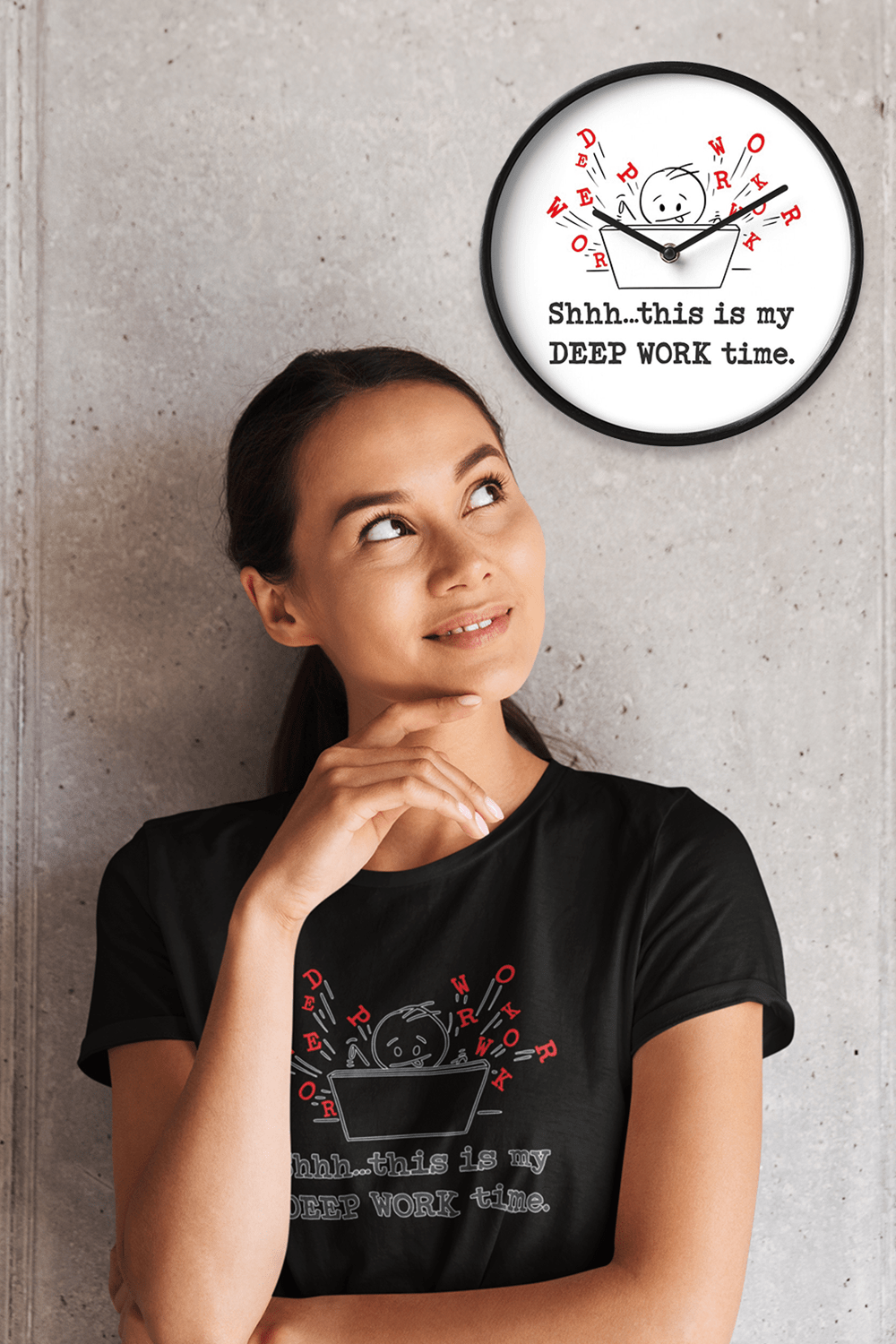 Clock. “Shhh…this is my DEEP WORK time.” Do you carve out some hours of the day to work in a state of distraction-free concentration that pushes your cognitive capabilities to their limit? Let everyone know they need to give you some space.