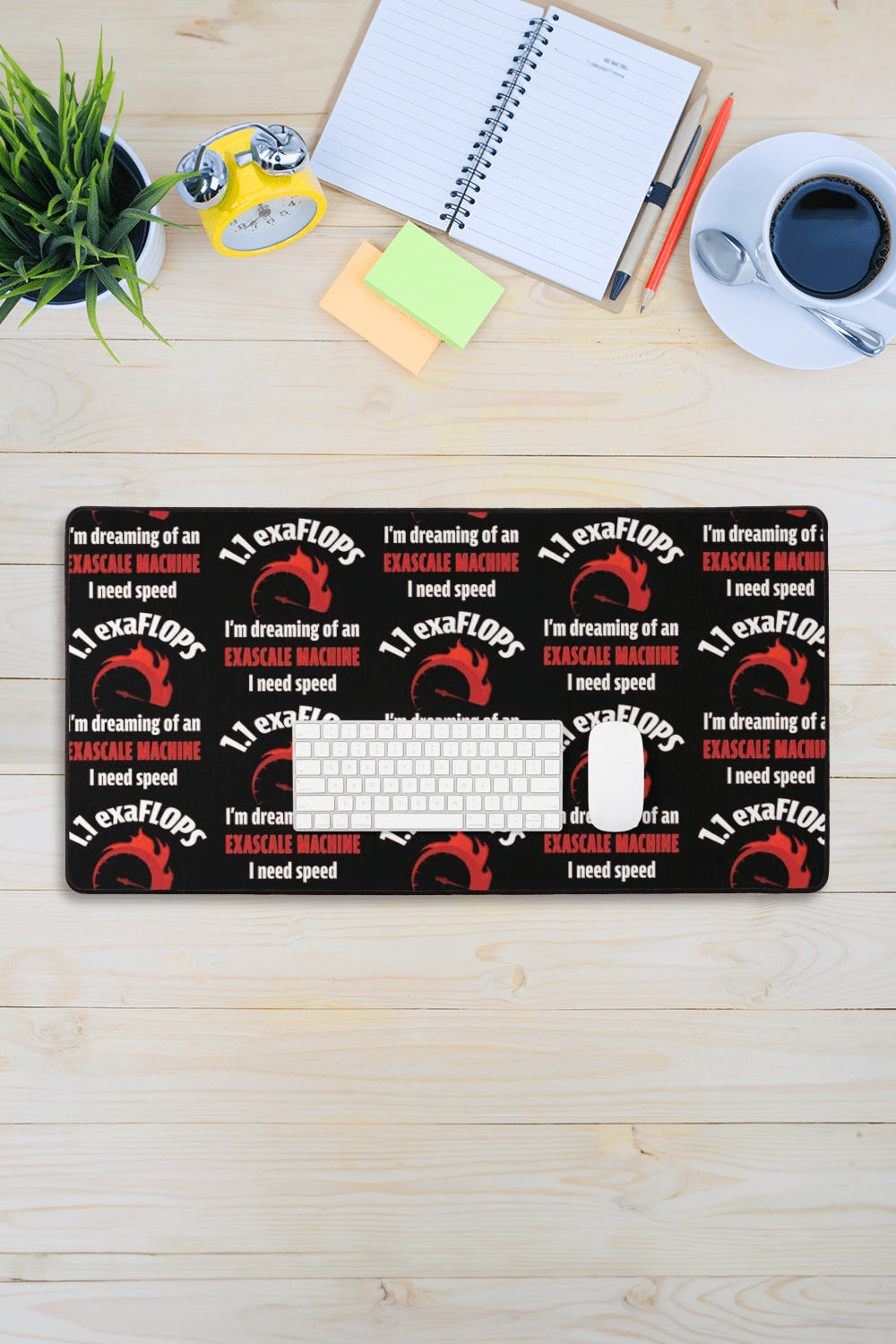 Mouse Pad. “1.1 exaFLOPS. I’m dreaming of an exascale machine. I need speed.” Express your inner need for speed and your quirky sense of humor. Dream big.