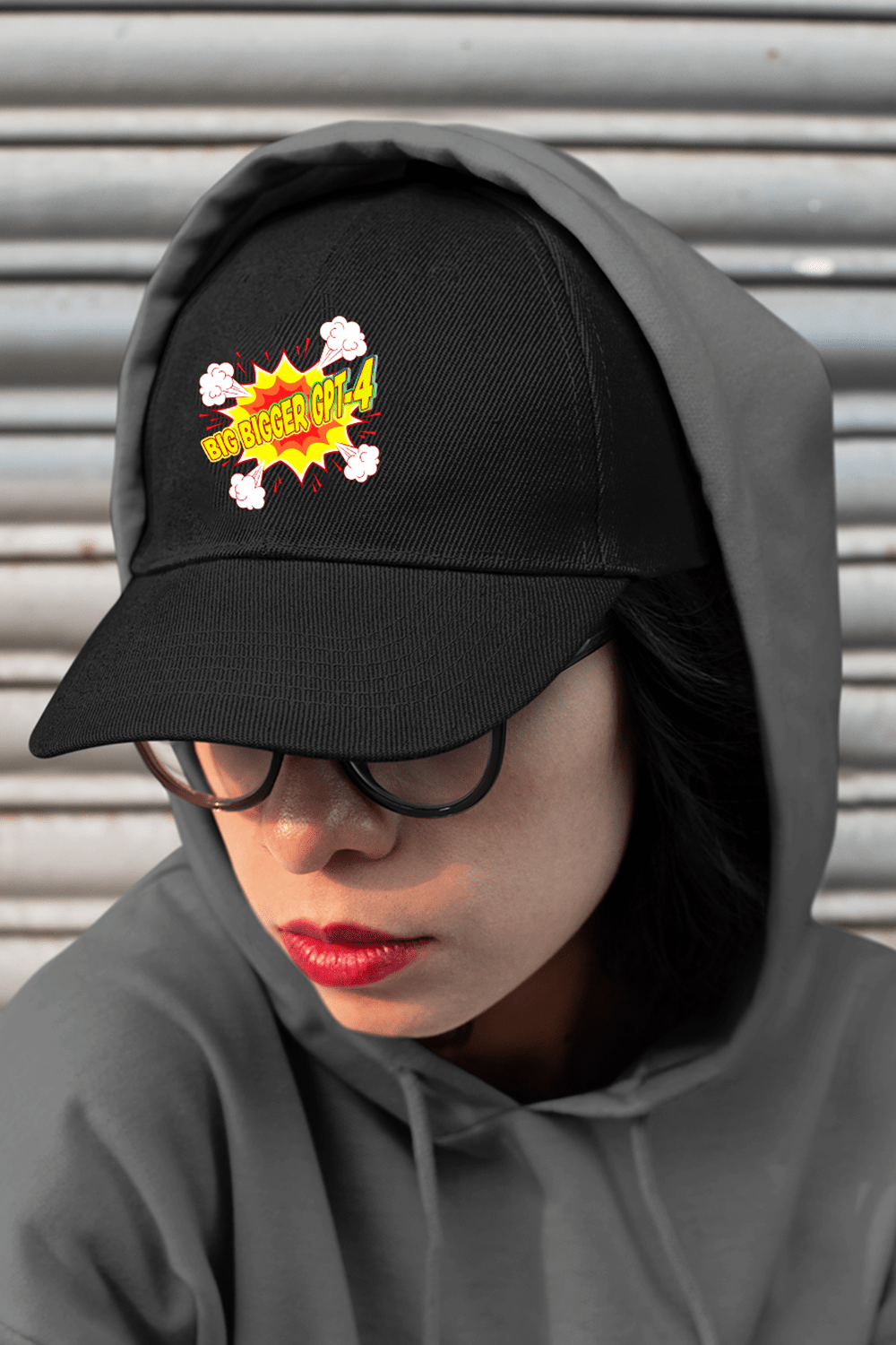 GPT 4 Openai.. Baseball cap that says “Big Bigger GPT-4.”