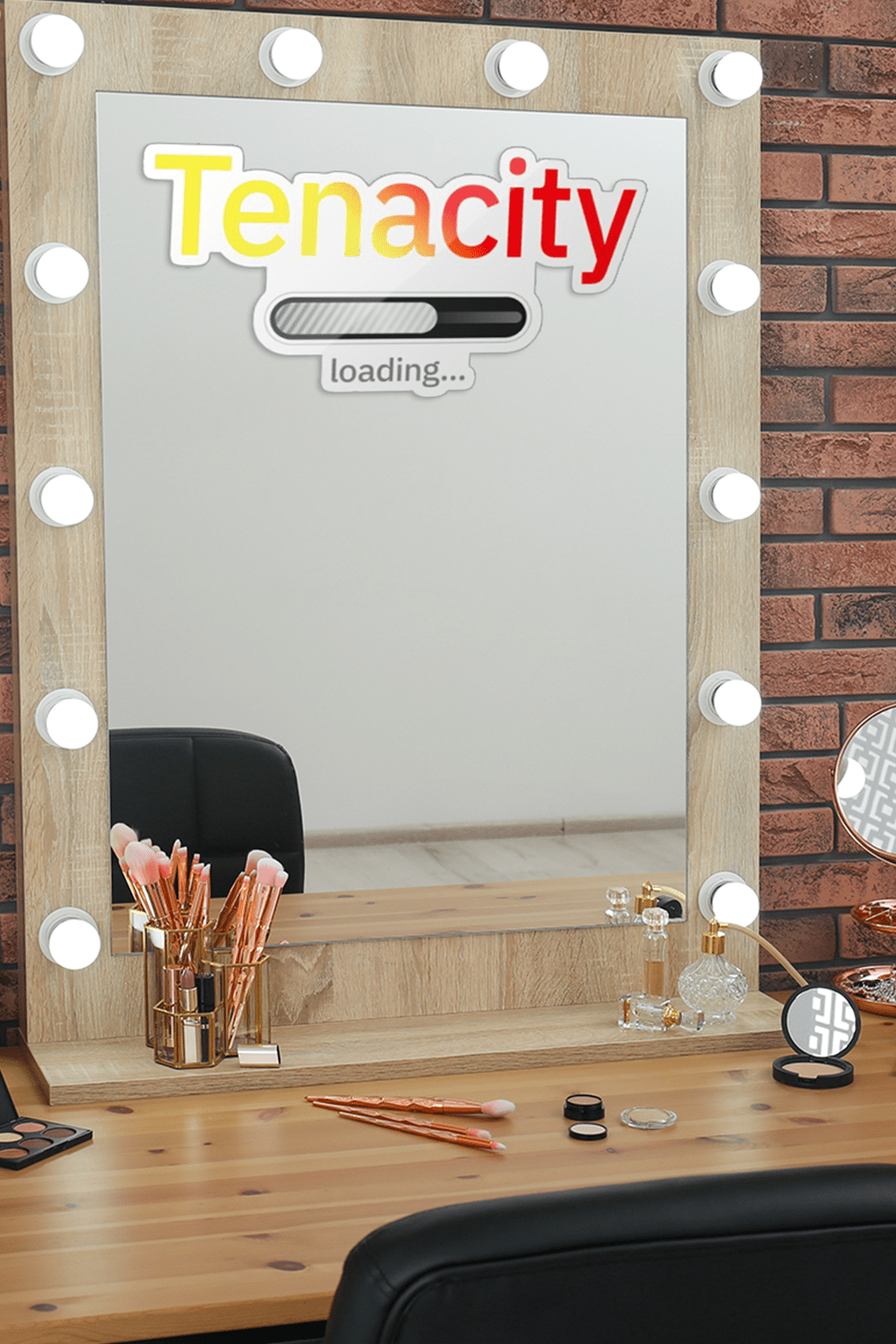 Sticker. “Tenacity loading…” Start your day with the inspiration to persevere. Let everyone know you have true grit and the will to succeed.