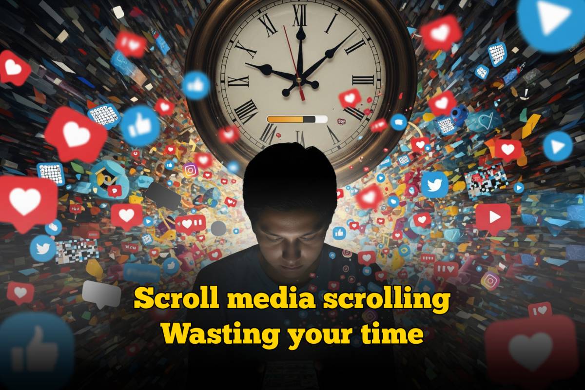 Social media scrolling – wasting your time – Ulvis
