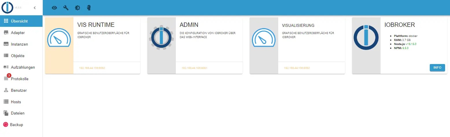 Iobroker systemeinstellungen