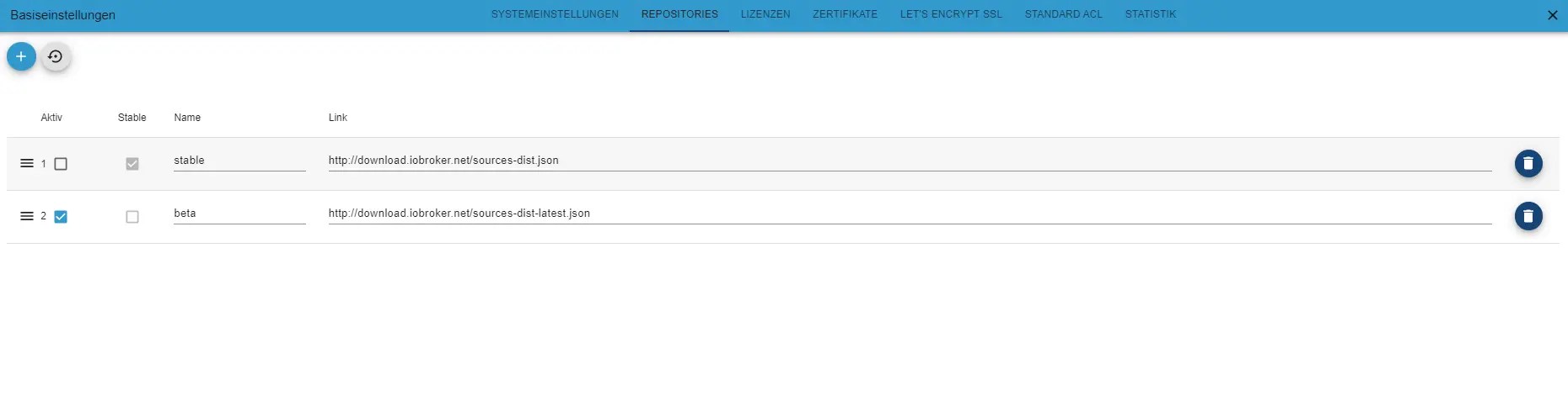 ioBroker respositories