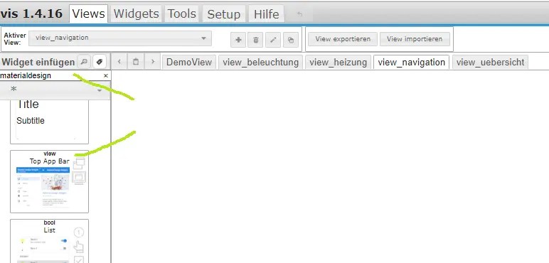 ioBroker view erstellen