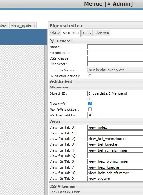 iobroker vis menü teil 2 konfiguration