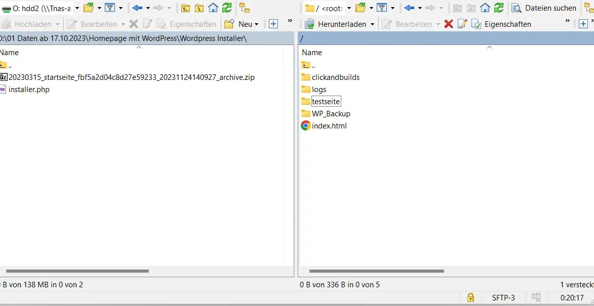 WinSCP zugang