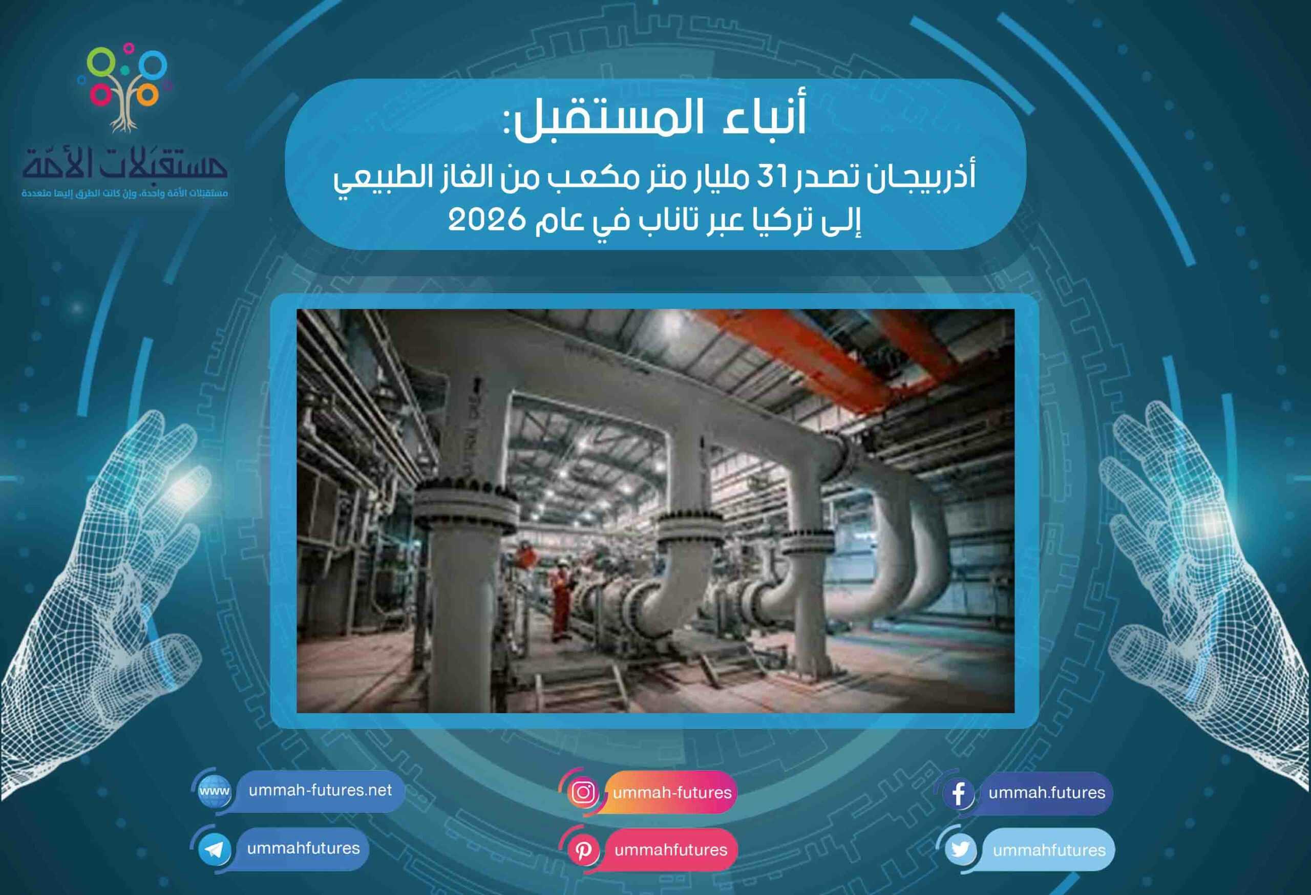 أذربيجان تصدر 31 مليار متر مكعب من الغاز الطبيعي إلى تركيا في عام 2026