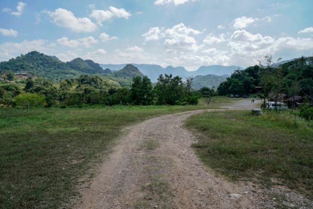 Road-towards-a-forest Road towards a forest a location in Thailand for video production