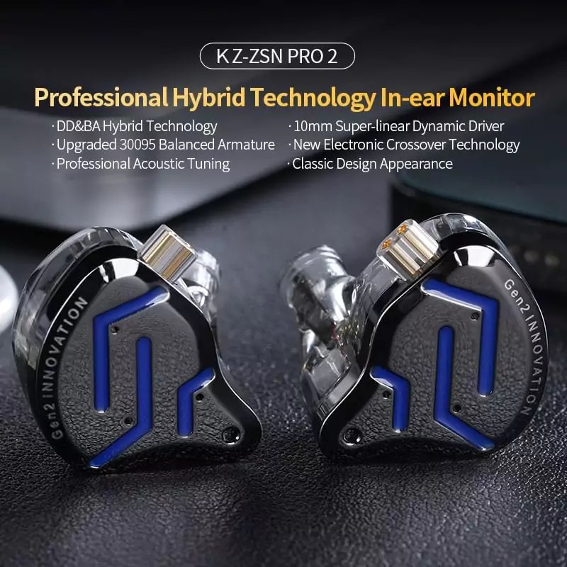 KZ ZSN PRO 2 Dual Driver Hybrid In-Ear Monitor