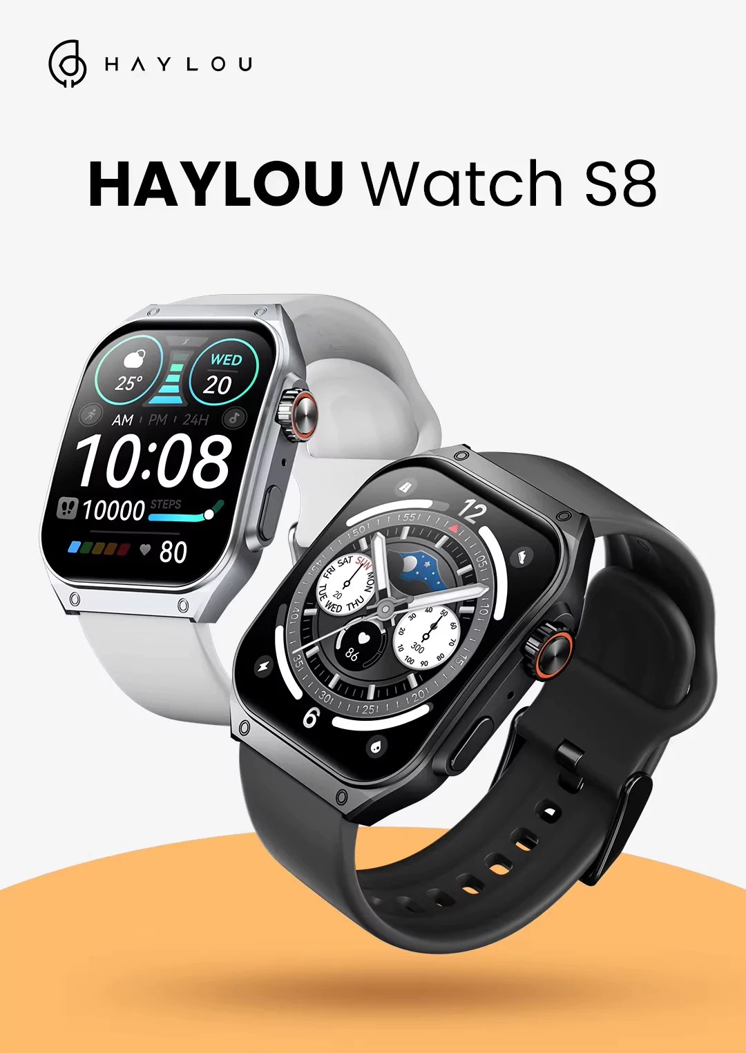 HAYLOU Watch S8 AMOLED CURVED Screen Smart Watch