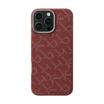 PITAKA iPhone 16 Pro - 16 Pro Max Gold Red Classic Monogram Tactile Woven Case