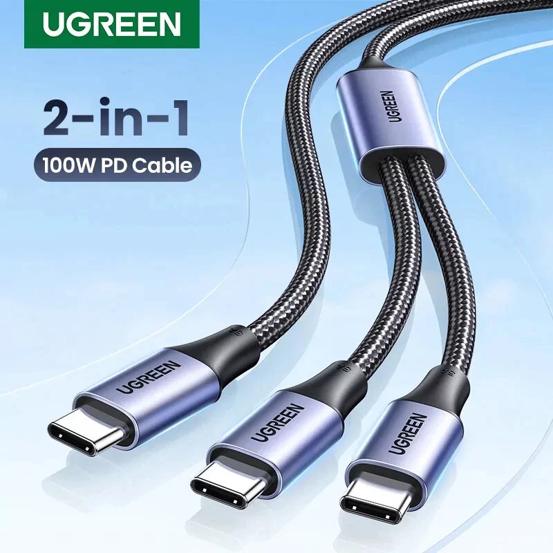 UGREEN US561 2-in-1 Universal 100W PD Type-C Fast Charging Cable