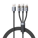 Mcdodo CA-715 3 in 1 6A Transparent Fast Charging Cable with Charging Light