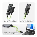 Hagibis 240W 8K@60Hz USB-C to USB-C Braided Cable 40Gbps USB 4 With LED Display
