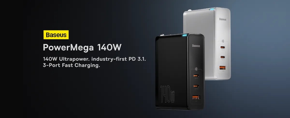 Baseus GaN5 Pro 140W 2C+U Fast Charger Set