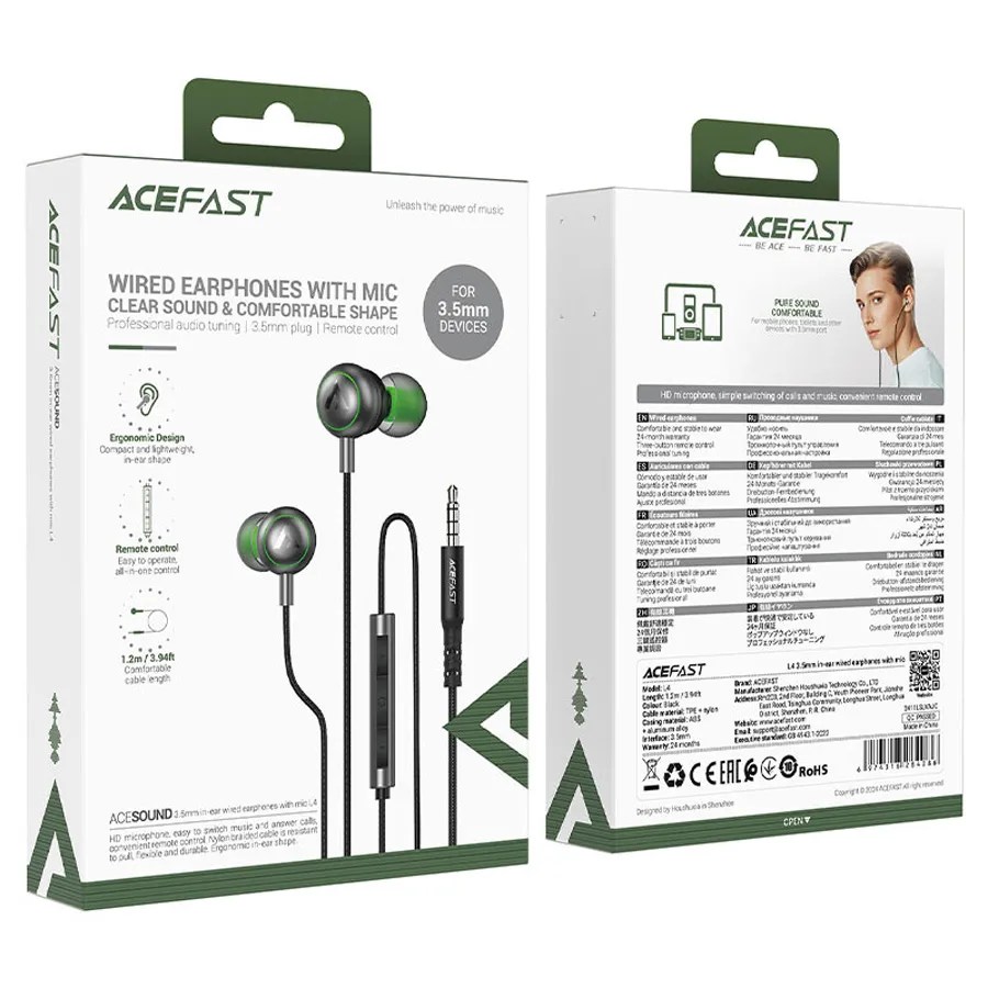 ACEFAST L4 Braided Wired Earphones with Mic