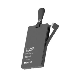 MOMAX 1-Power Badge+ 2500mAh Emergency Power Bank With Find My Locator