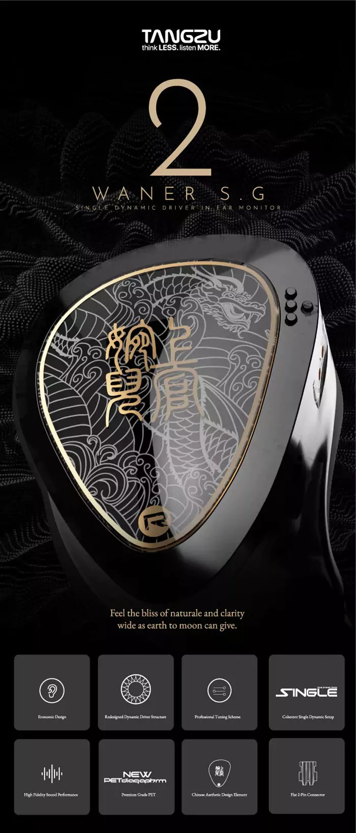 TANGZU WANER SG 2 Single Dynamic In-Ear Headphones