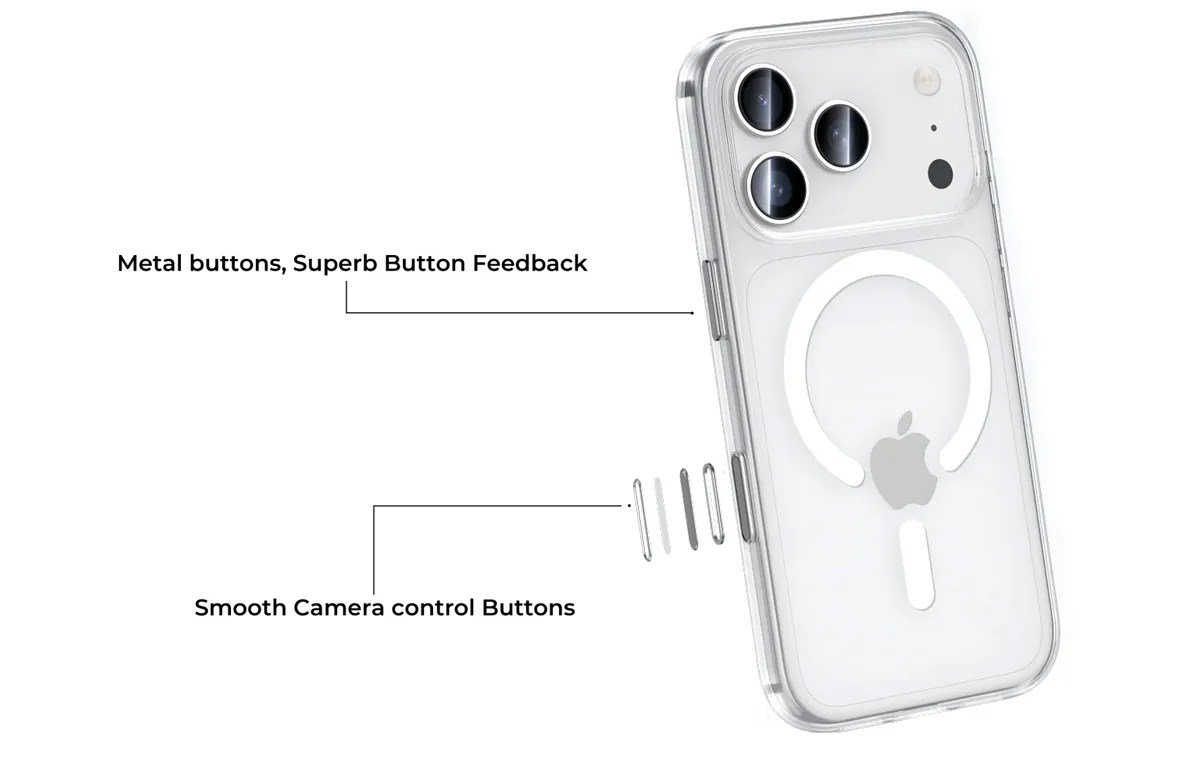 Benks iPhone 17 Serise Crystal Mag Phone Case with Camera Control Button