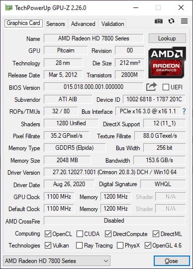 Gaming pc | amd ryzen 5 1300x | radeon iceq x hd 7870 | 8 gb. Pitcairn In 2020 Testing Amd Radeon Hd 7870 2gb Graphics Card In 16 Popular Games Umtale Lab