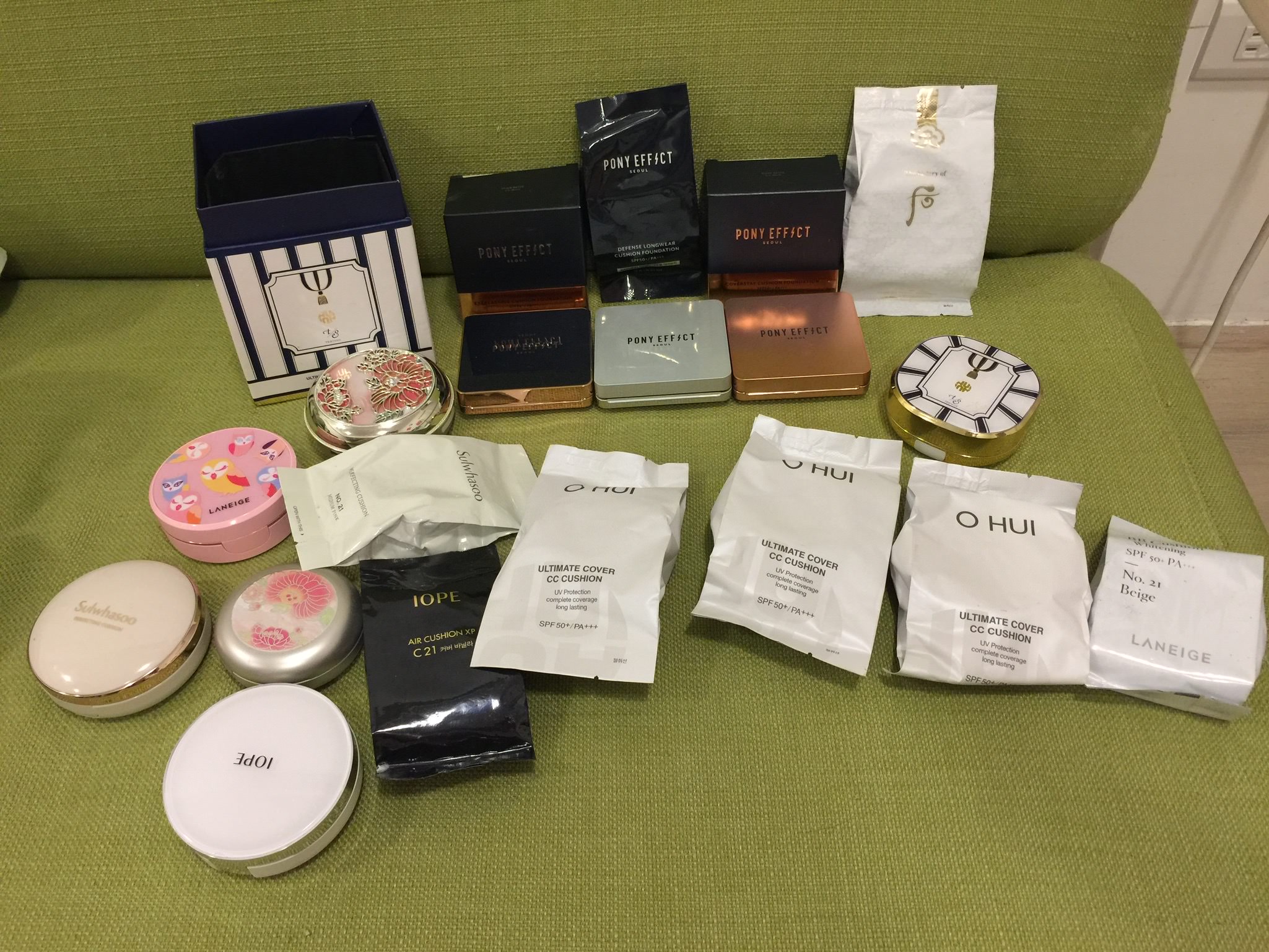 我的韓系氣墊粉餅夥伴們