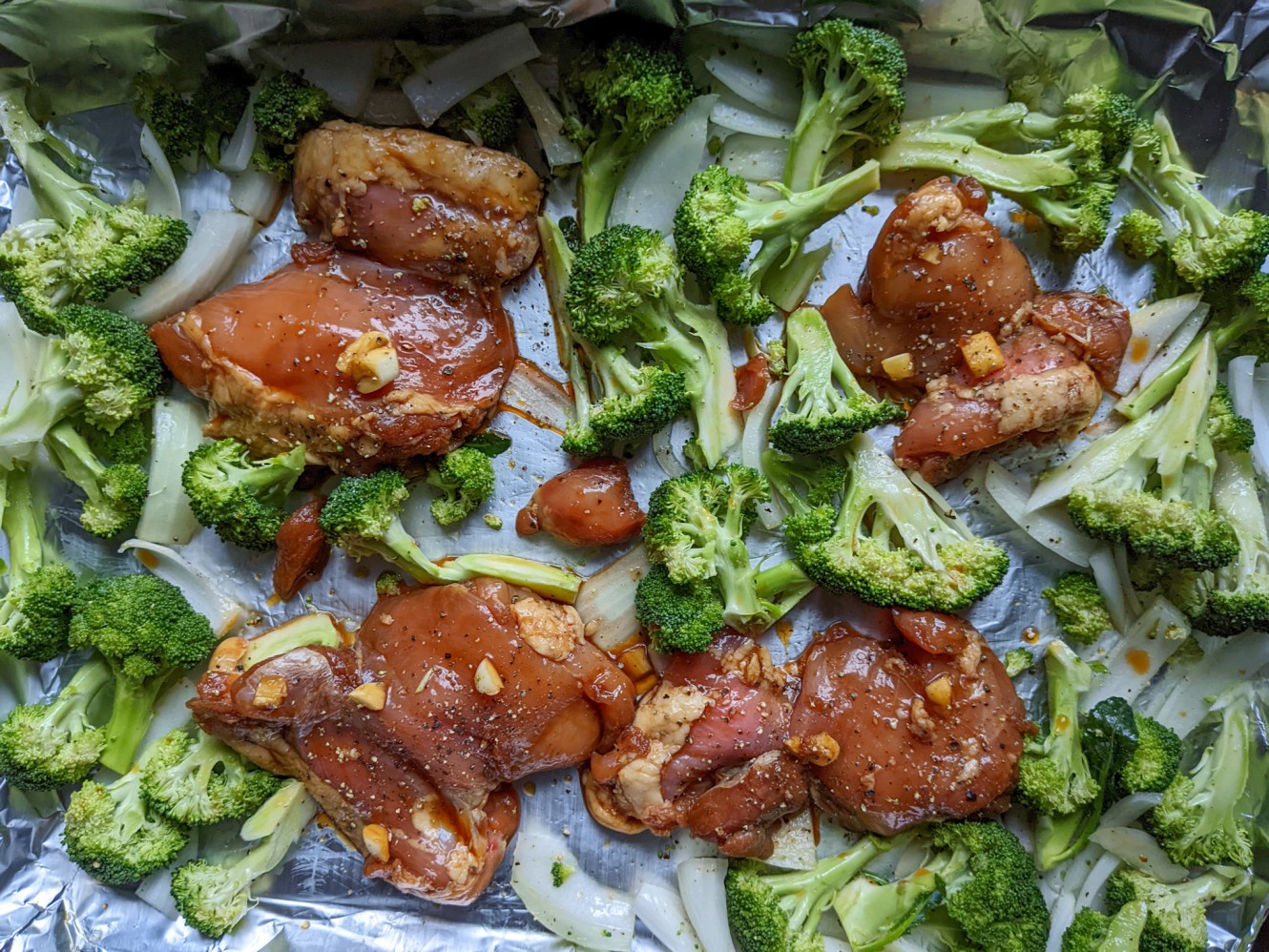 sheet pan chicken and broccoli