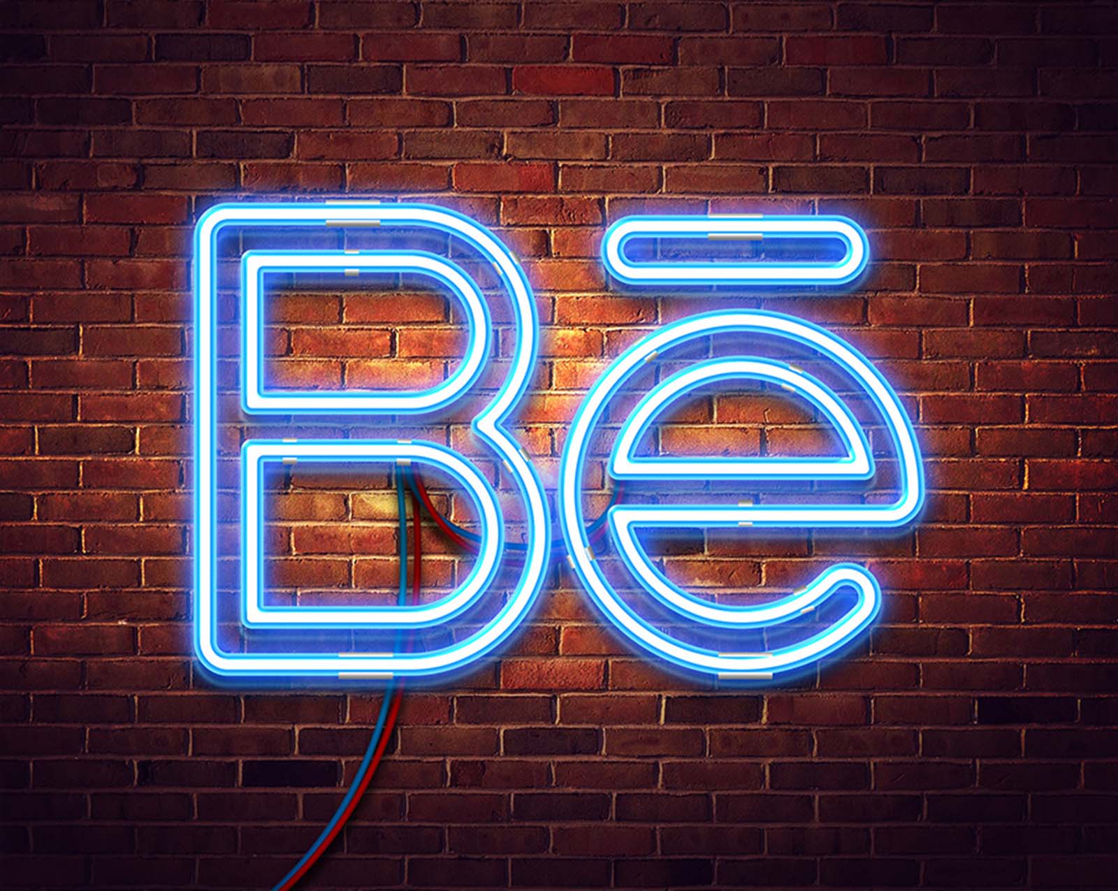 Free neon text effect photoshop logo psd, paper logo, mockup photoshop, wall logo. Neon Free Mockup Psd