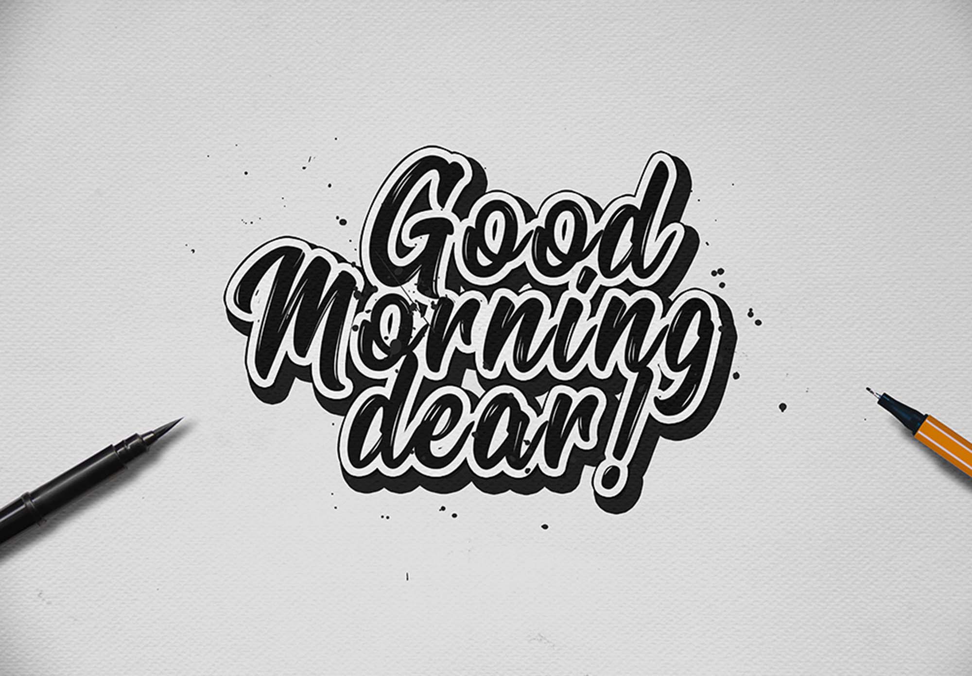 Perfect for presenting your lettering, sketch, drawing art, branding, etc. Free Handwritten Calligraphy Text Effects Psd